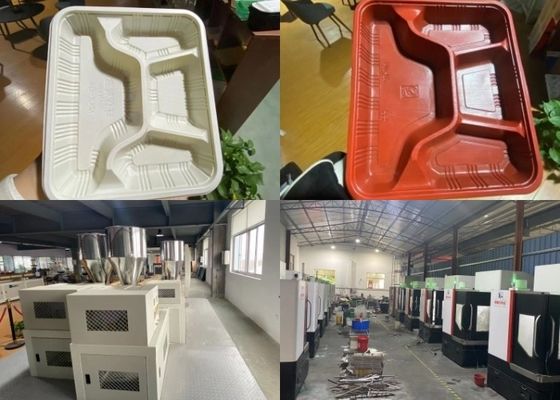 Bolla del PVC che forma la linea di produzione biodegradabile delle stoviglie della macchina