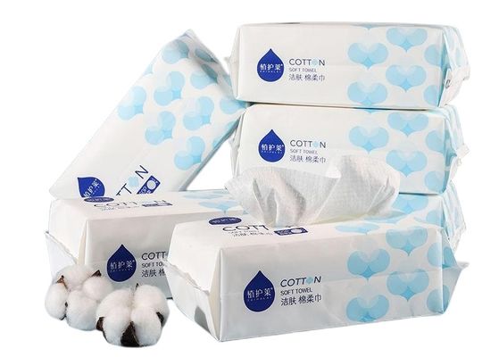 Del cotone automatico del fazzoletto per il trucco della piegatrice linea di produzione molle del tessuto del cotone del tessuto non